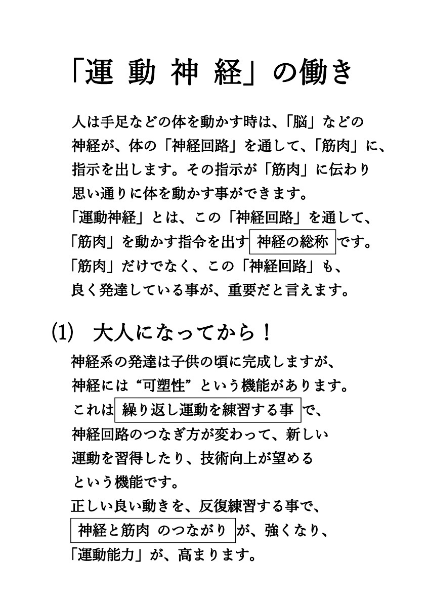 画像: (0018)・「運動神経」の働き！（A5）.pdf