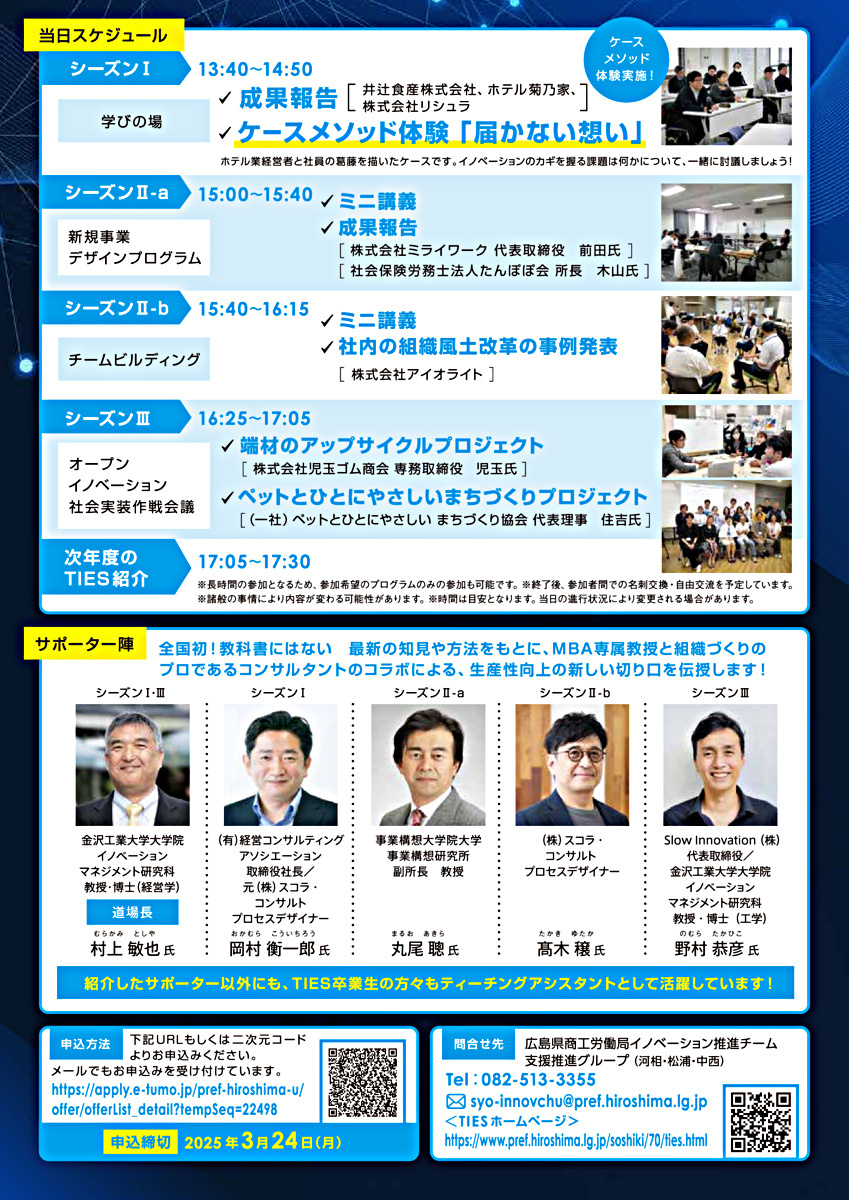 令和6年度チームイノベーション道場ｉｎ広島　成果共有会