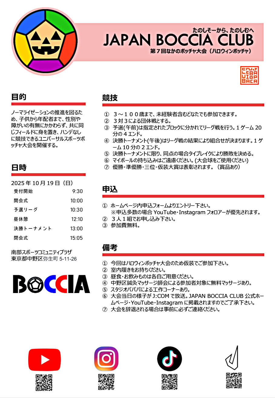 第七回なかのボッチャ大会