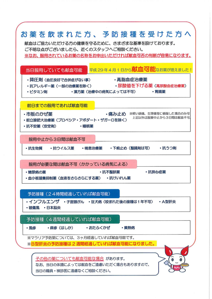 献血へ行こう！