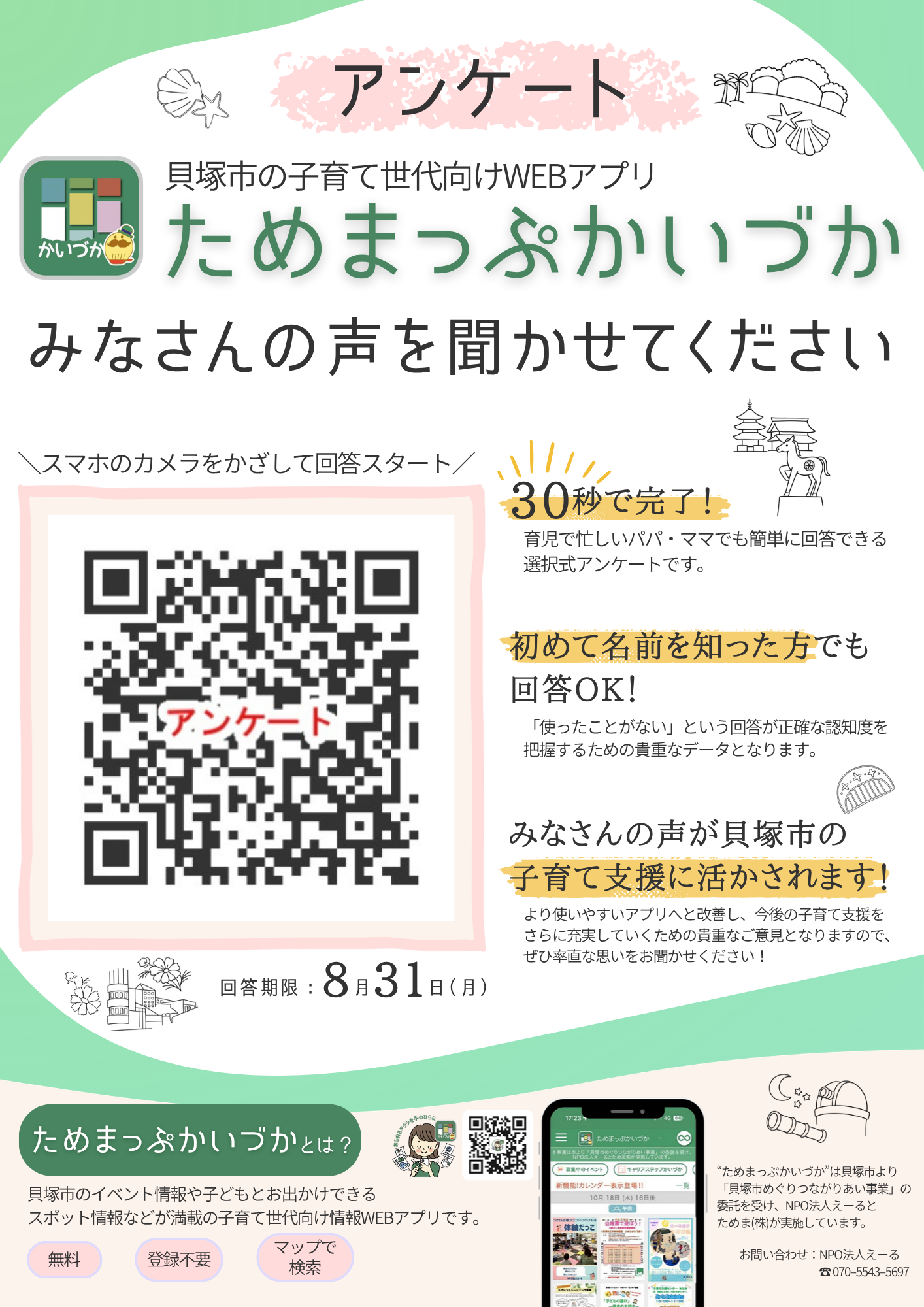 ためまっぷかいづか利用に関するアンケートのお願い