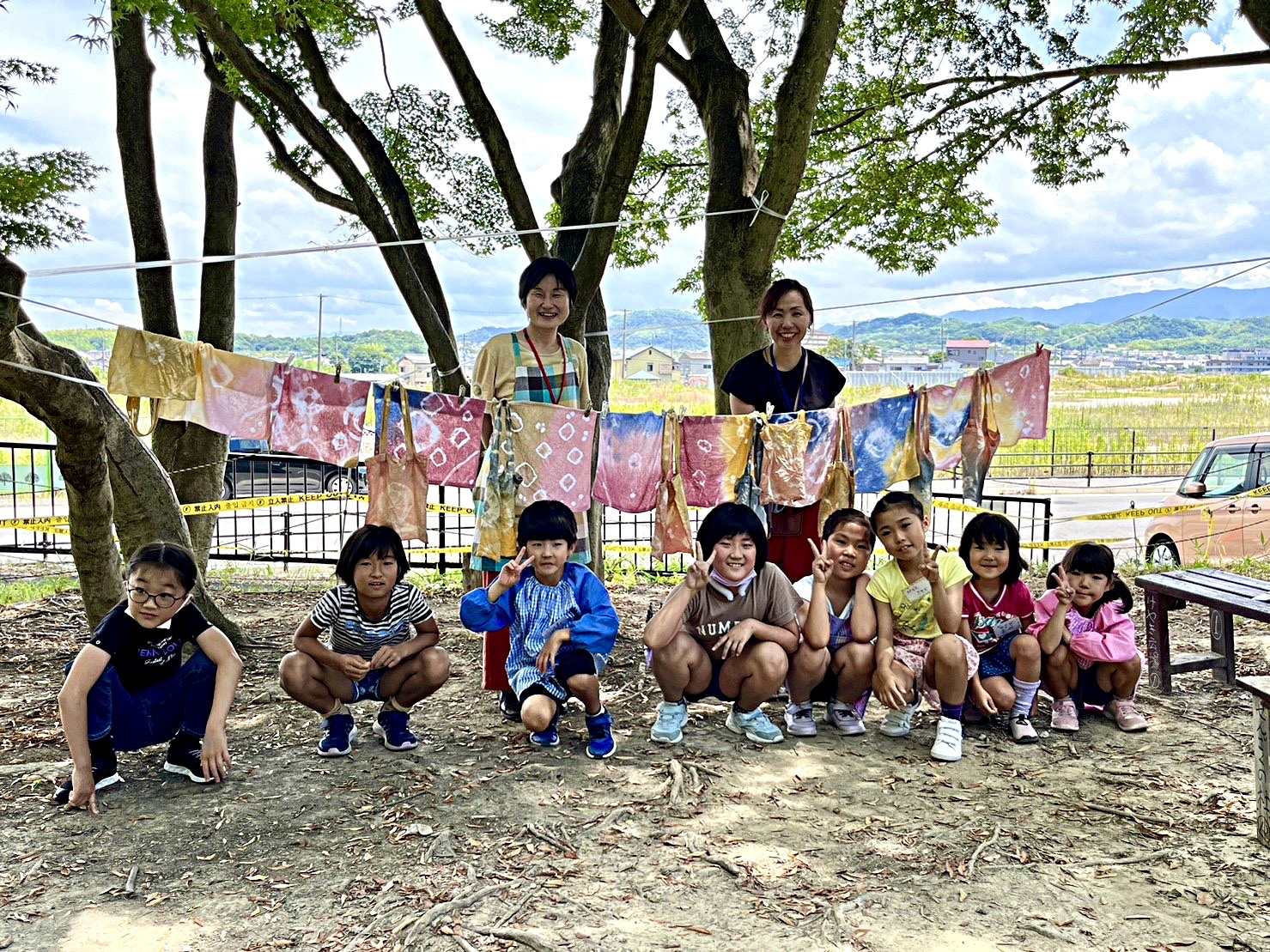 夏休み花育体験！植物の蒸し染めバンドルダイ体験🎵参加者募集中🎵
