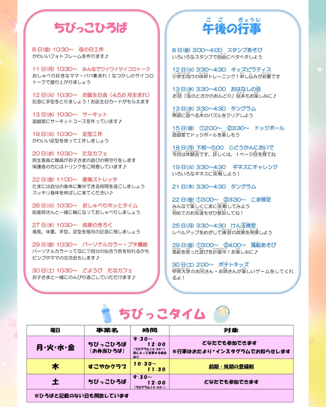 5月　じどうかんだより
