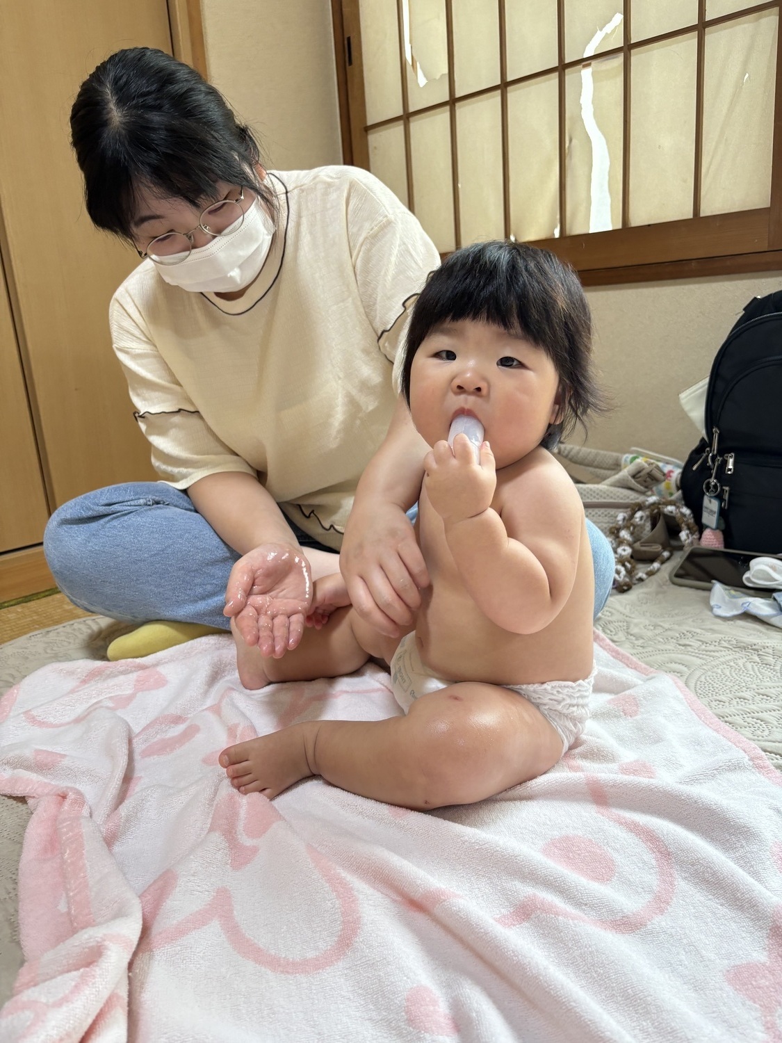 ママと赤ちゃんがほっこり笑顔になれる🌼ベビーマッサージ🌼