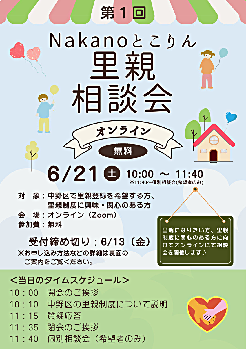 第１回Nakanoとこりん里親相談会