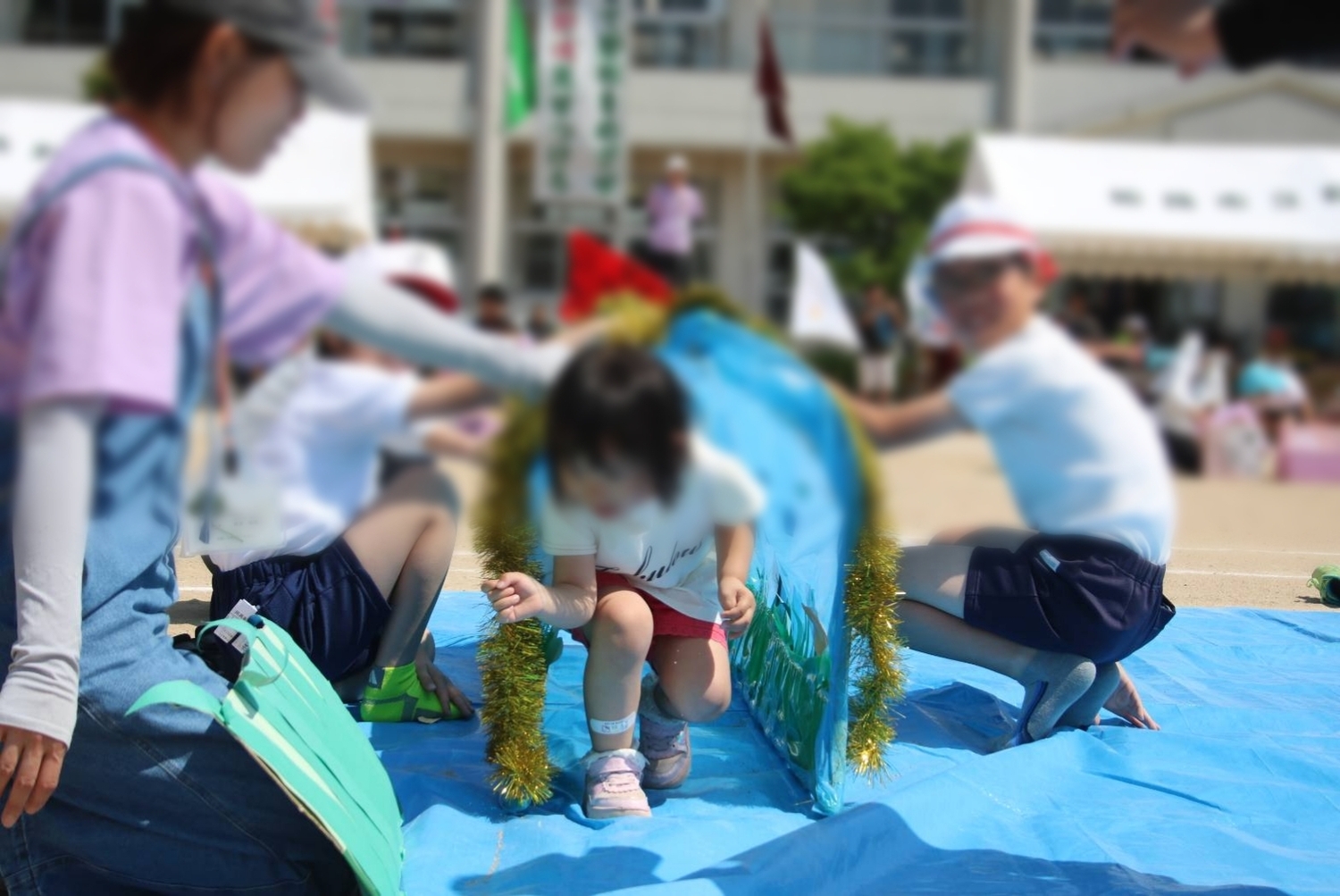 小規模特認校莇野小学校の体験もできる運動会(一緒にやってみよう！)