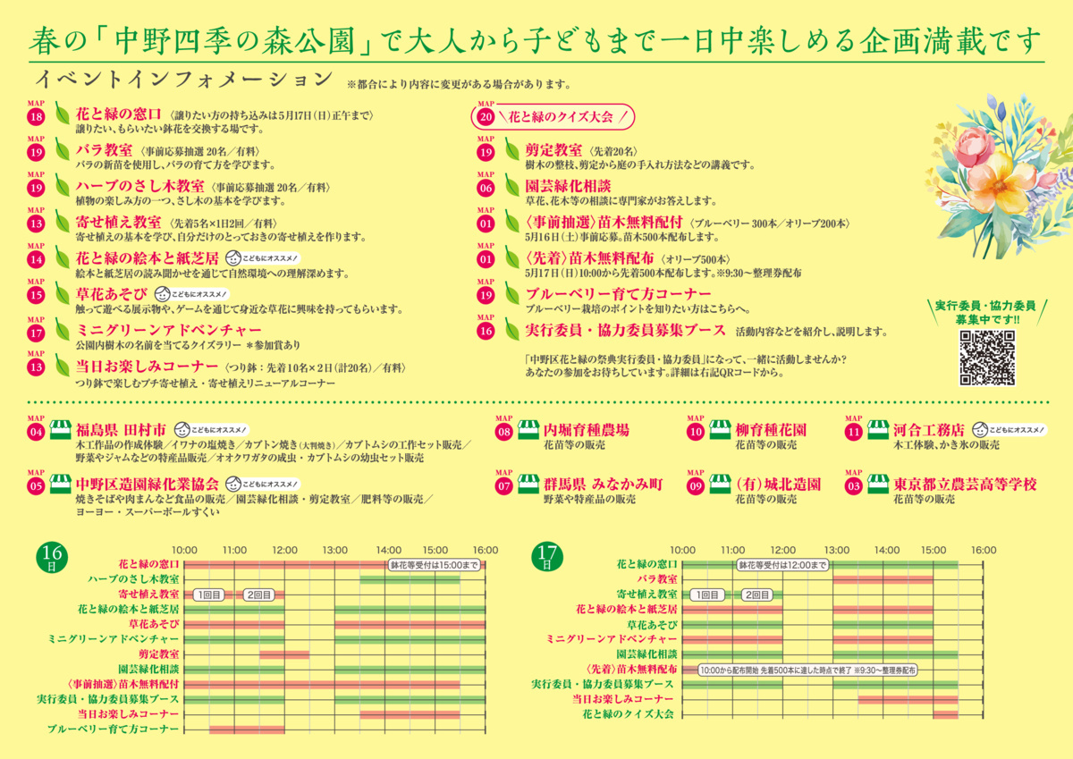 中野区花と緑の祭典２０２6春