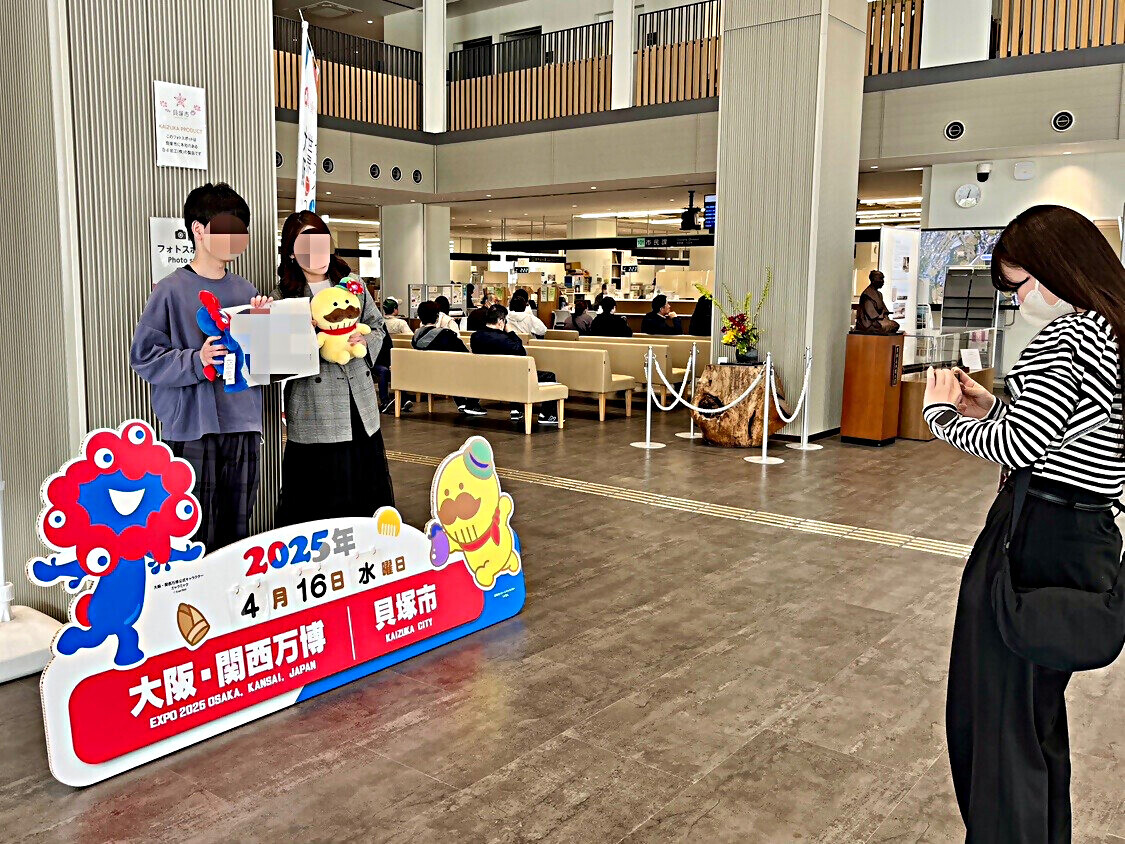 万博フォトスポット設置