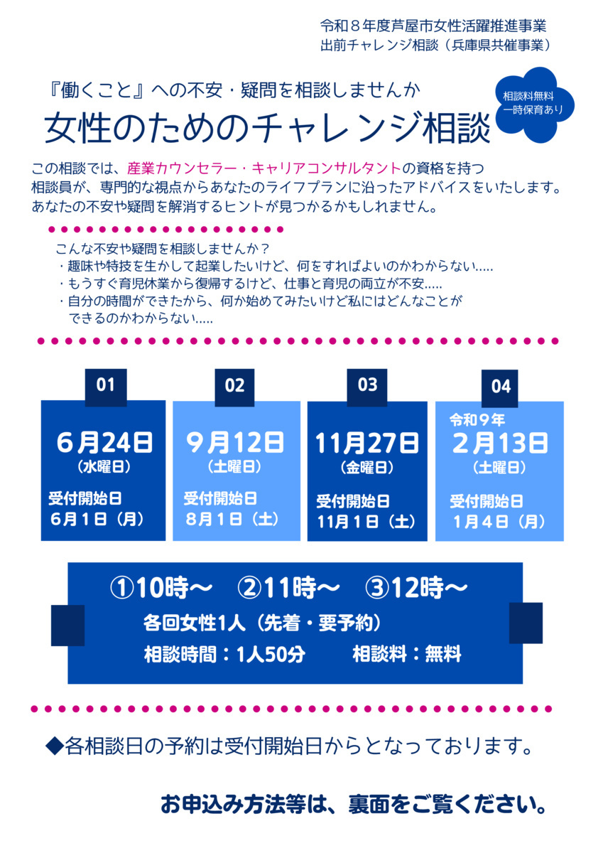 🙎女性のためのチャレンジ相談🙎