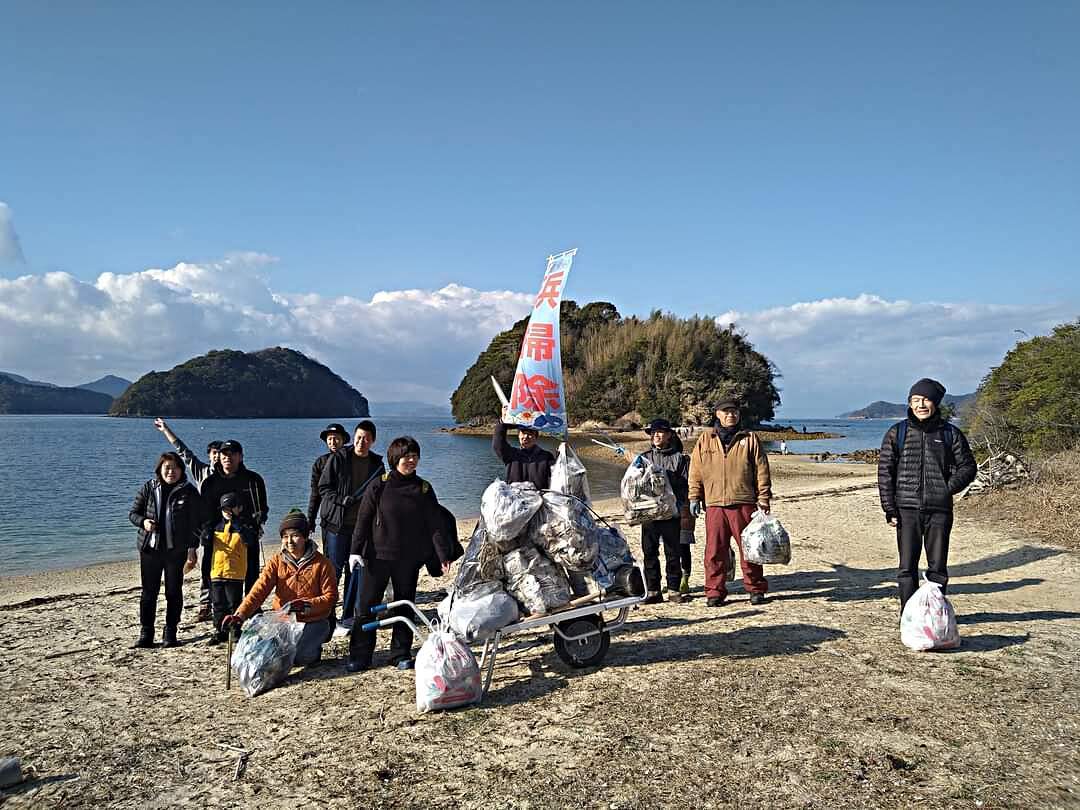周防大島真宮島海岸清掃