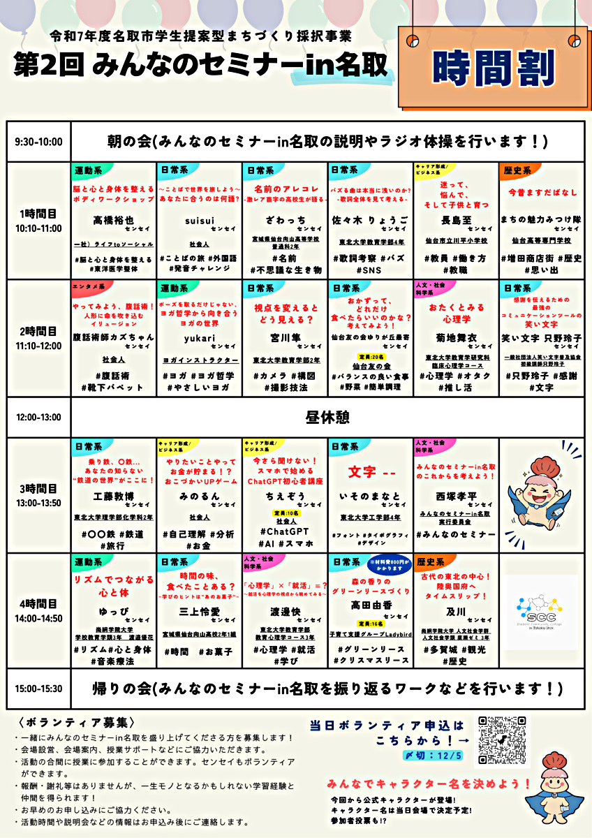 第２回みんなのセミナーin名取