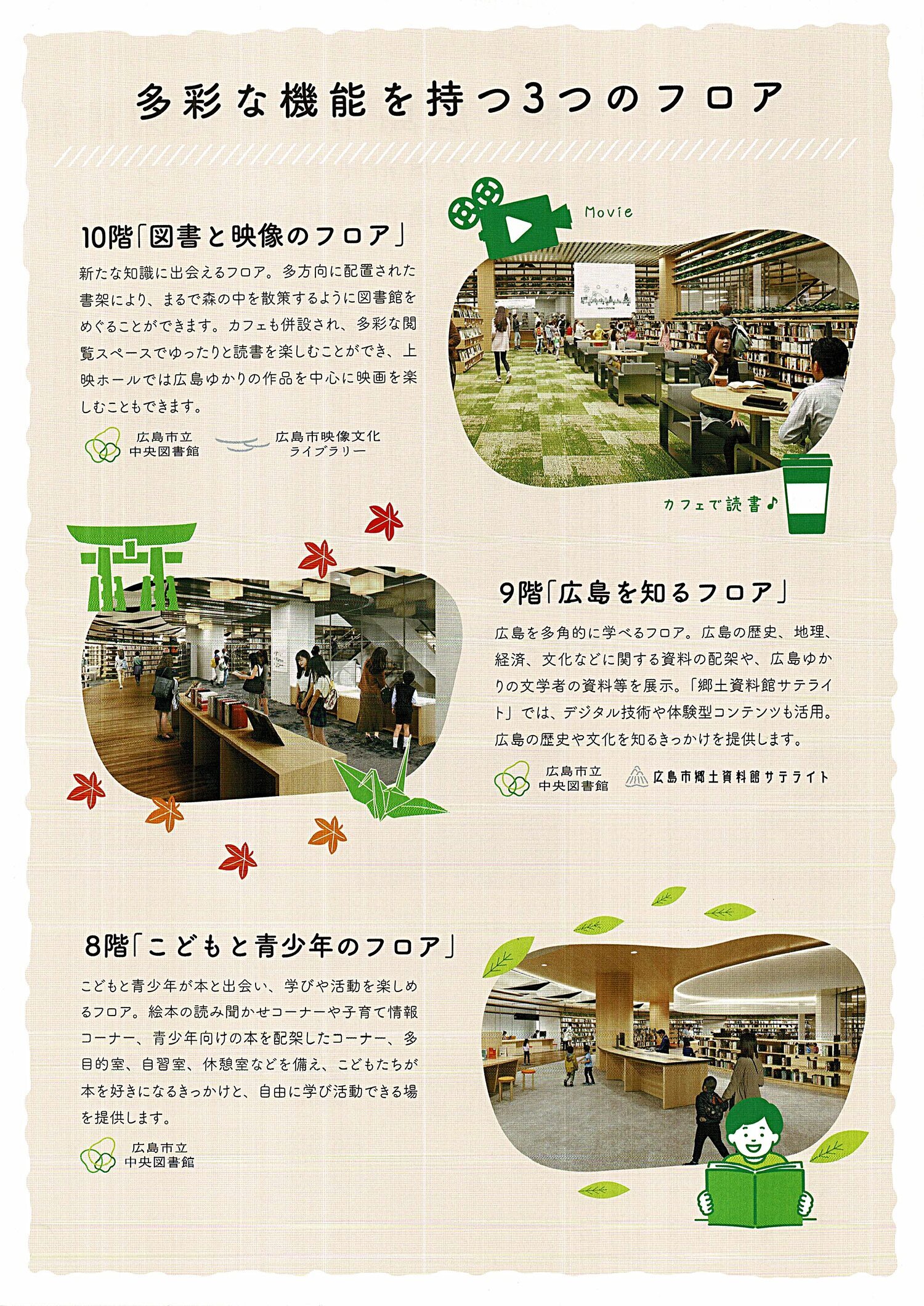 広島市立中央図書館   OPEN !!