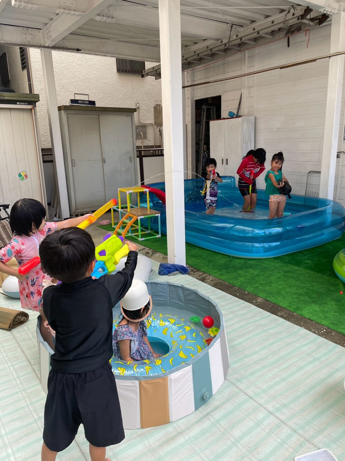 みんなの食堂　こども会
水遊び&スイカ割り