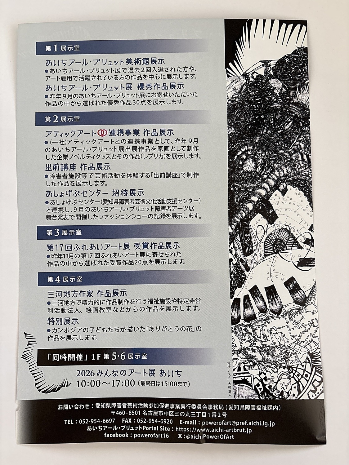 あいちアール．.ブリュットサテライト展開催❗️2月3日〜8日　　豊川市桜ヶ丘ミュージアム入場無料。10時から17時までです。
