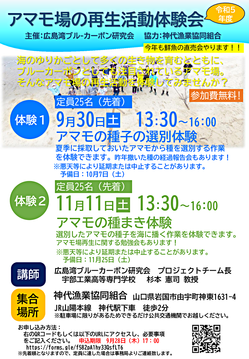 アマモの再生活動体験会