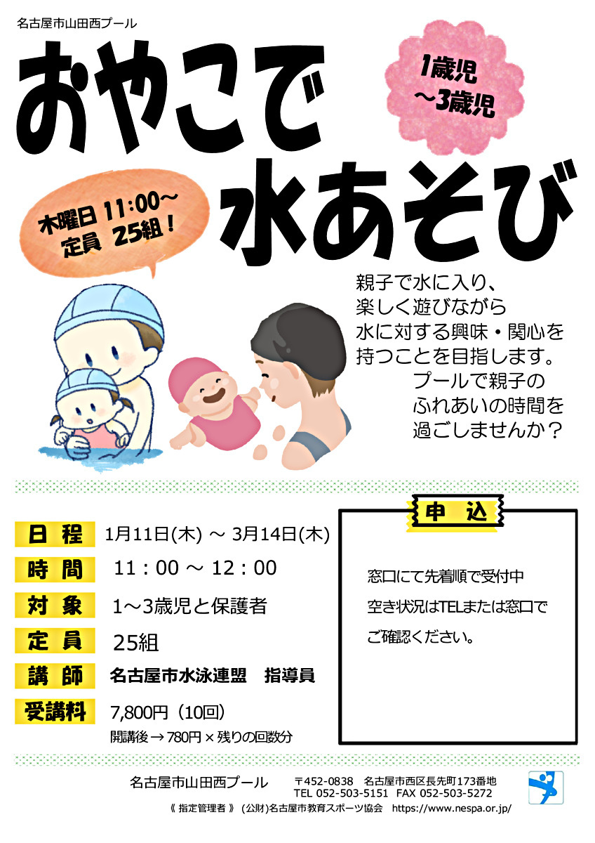 １～３歳児　おやこで水あそび