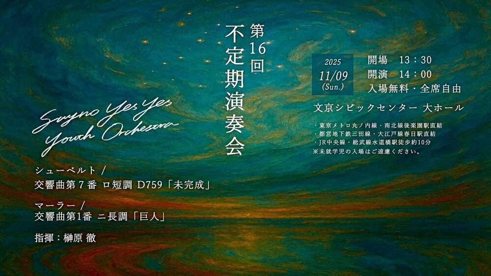 say no yes yes youth orchestra 第16回不定期演奏会
