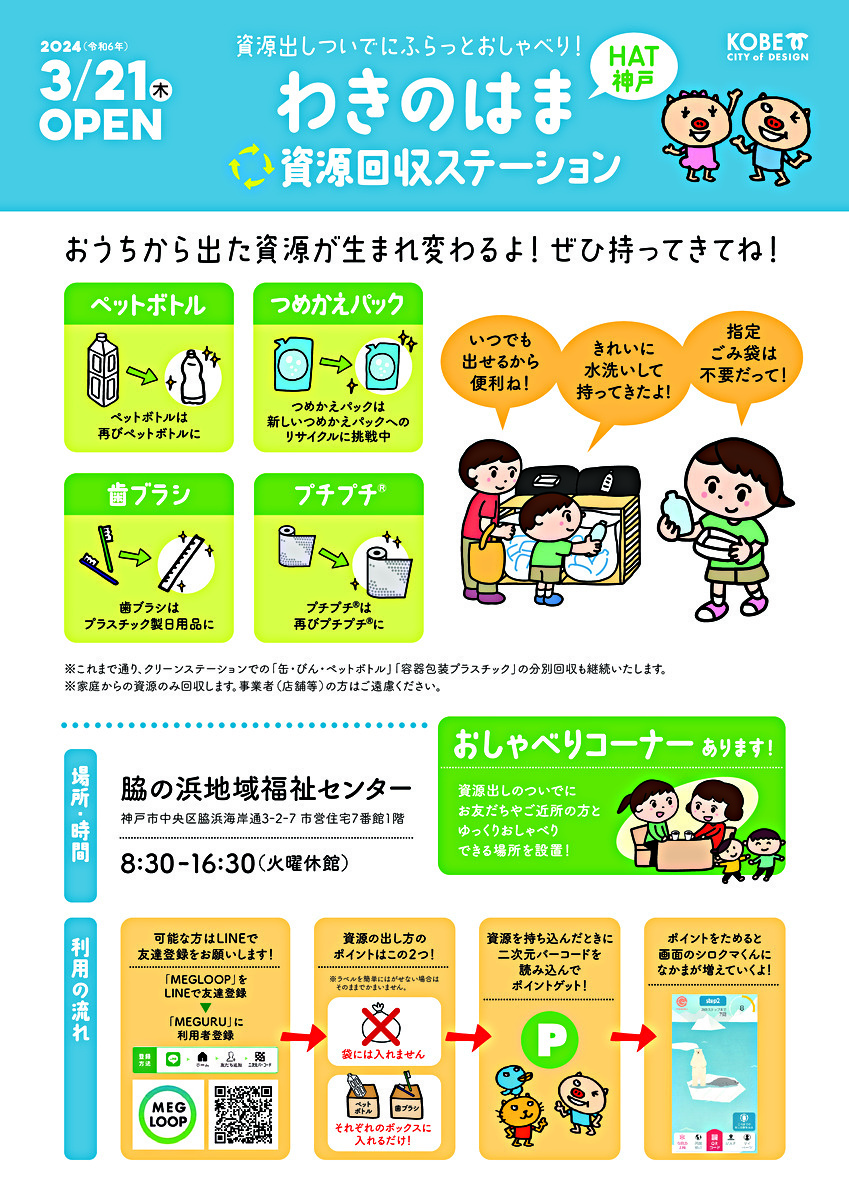 HAT近辺の方のための資源回収ステーション新設置のお知らせ