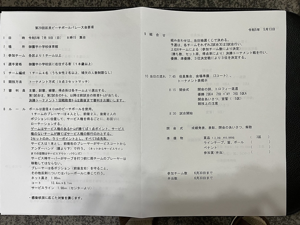 第29回区民ビーチボールバレー大会