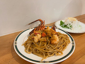 伊勢エビのクリームスパゲッティ
