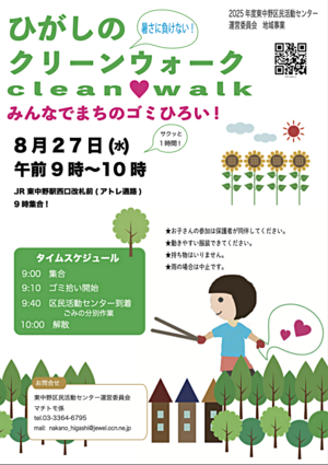 クリーンウォークまちのごみ拾い