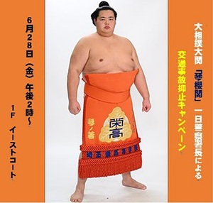大相撲 大関『琴櫻関』一日警察署長による 「交通事故抑止キャンペーン」