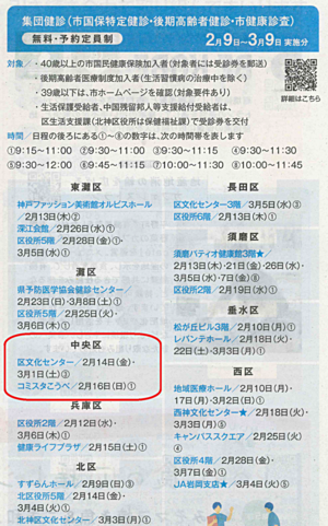 無料 集団健診