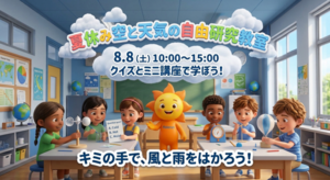 気仙沼伝承館　夏休み特別企画展「空と天気の自由研究教室」