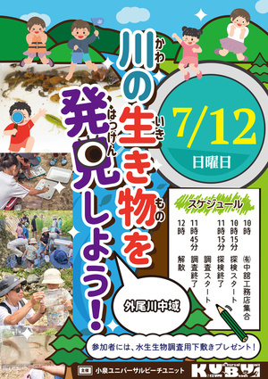 川の生き物を発見しよう！