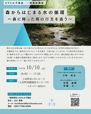 森からはじまる水の循環～森に降った雨の行方を追う～