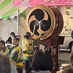 中野駅前で超大太鼓