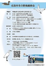 名取市冬の野鳥観察会