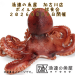 漁連の魚屋 加古川店 ボイルダコの試食会