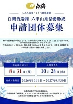 助成および顕彰事業今年度は白鶴酒造㈱六甲山系活動助成を実施