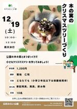 【木の実のクリスマスツリーづくり】