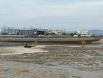 地御前干潟 カキ殻施工終了しました