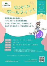 【はじめてのボールフィット】産前産後の体に配慮したバランスボールでの有酸素運動。赤ちゃんと一緒に楽しく体を動かして体力作りや産後太り・不調を解消します。